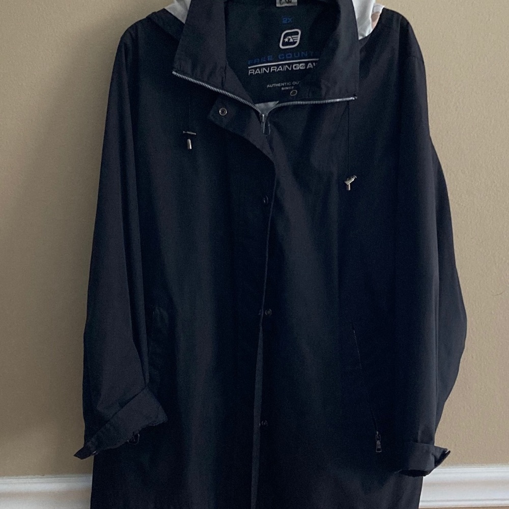 Free country rain rain go away raincoat